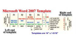 Microsoft Word 2007 Keyboard Template
