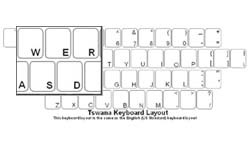 Tswana Language Keyboard Labels