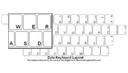 Zulu Language Keyboard Labels