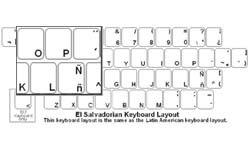 El Salvadorian (Spanish) Language Keyboard Labels