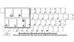 Ecuadorian (Quechua) Language Keyboard Labels