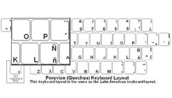 Peruvian (Quechua) Language Keyboard Labels