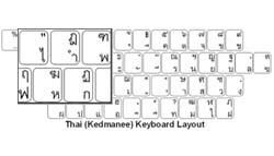 Thai Kedmanee Keyboard Labels