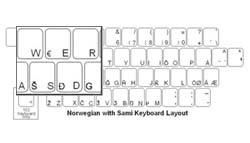 Norwegian with Sami Language Keyboard Labels