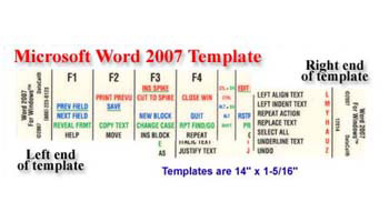 Microsoft Word 2007 Keyboard Template