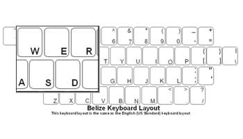 Belieze Language Keyboard Labels