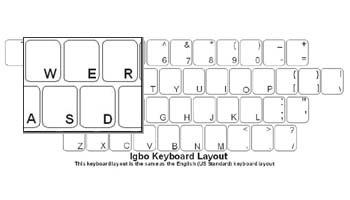 Igbo (Nigeria) Language Keyboard Labels